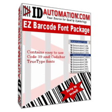 Truetype EZ Barcode Font Package