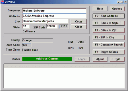 Use the street search mode to see all the possible addresses on every street in a city.