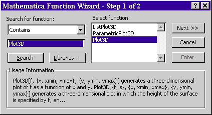 Mathematica Function Wizard