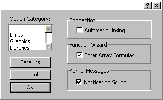 MathematicaLink Options